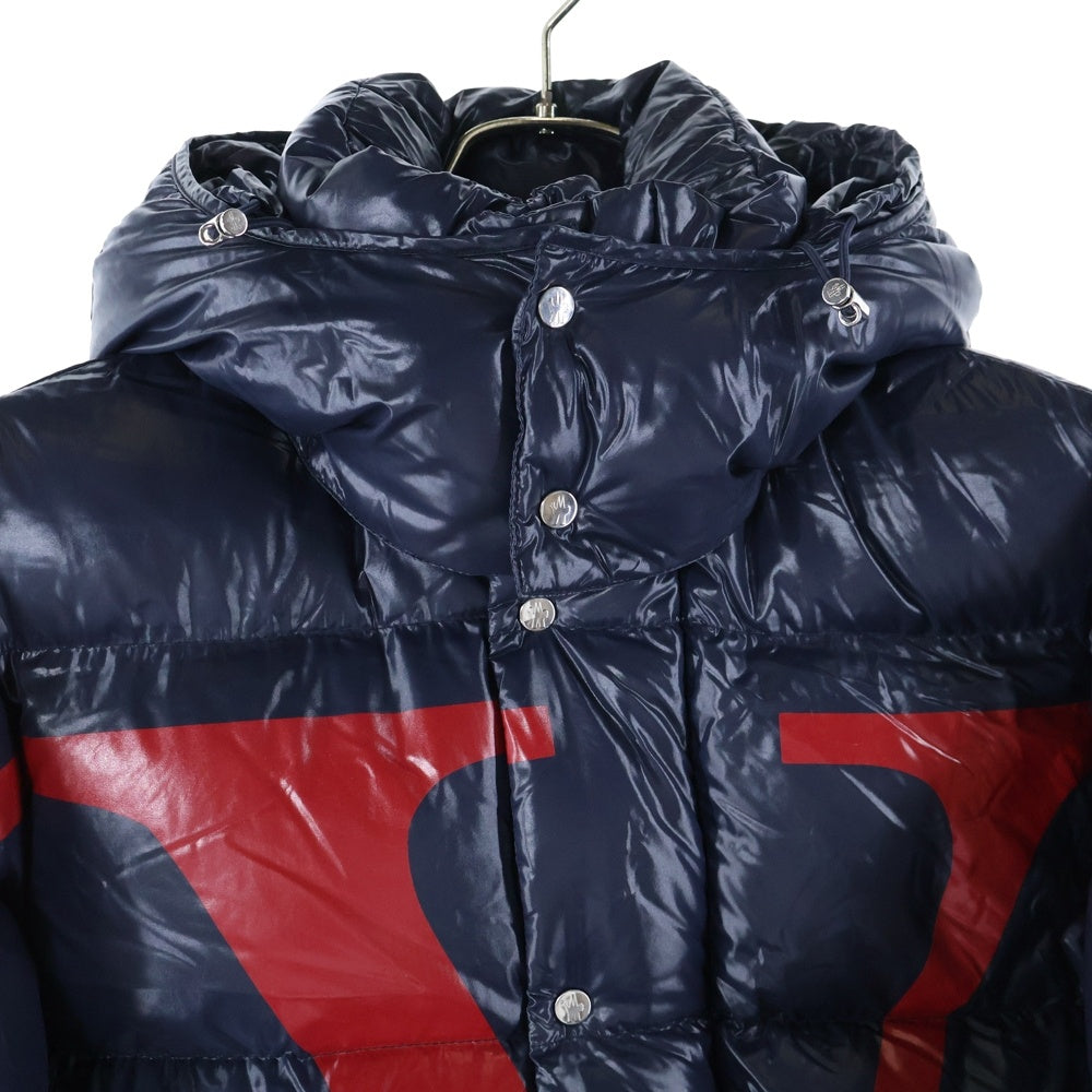 MONCLER(モンクレール) 19AW × VALENTINO Down Jacket ヴァレンティノ ロゴプリント ダウンジャケット ネイビー/レッド SV3CN00A5AG