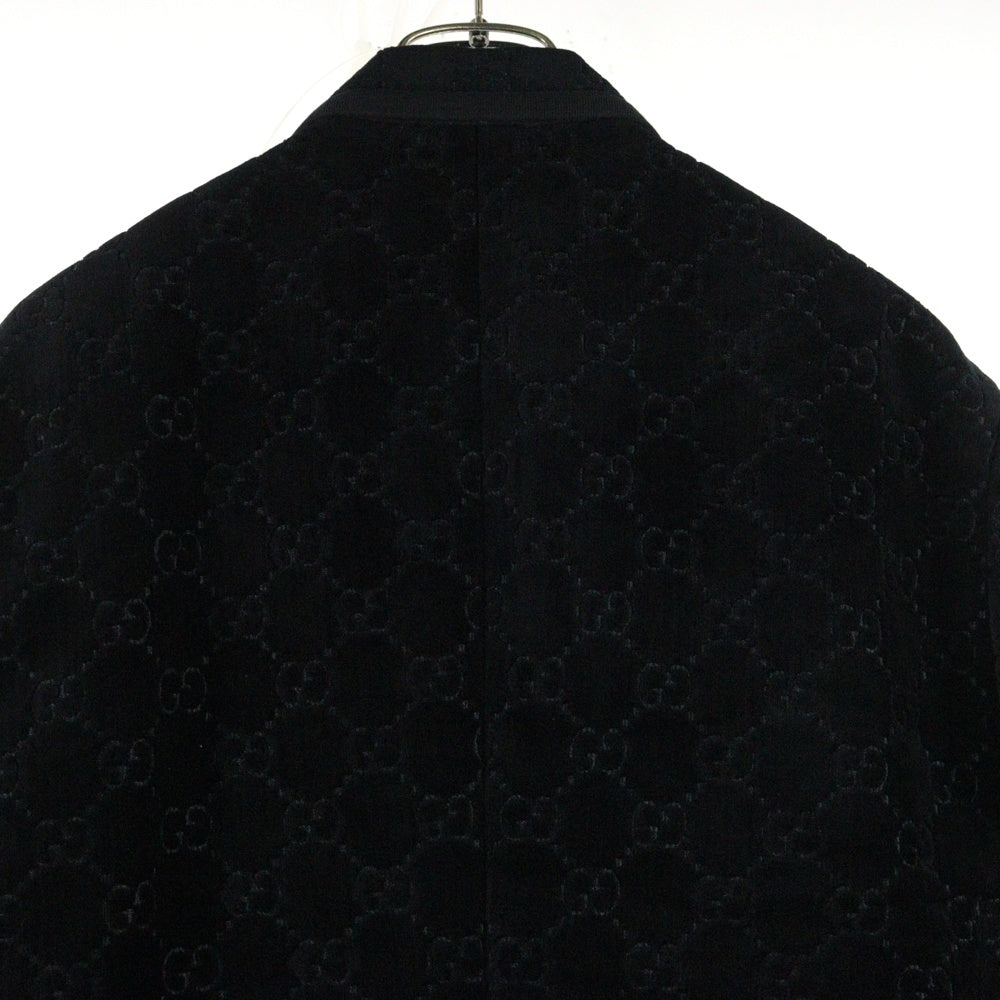 GUCCI(グッチ) GG スプリーム ベルベット テーパード ジャケット ブラック 522513 Z402L