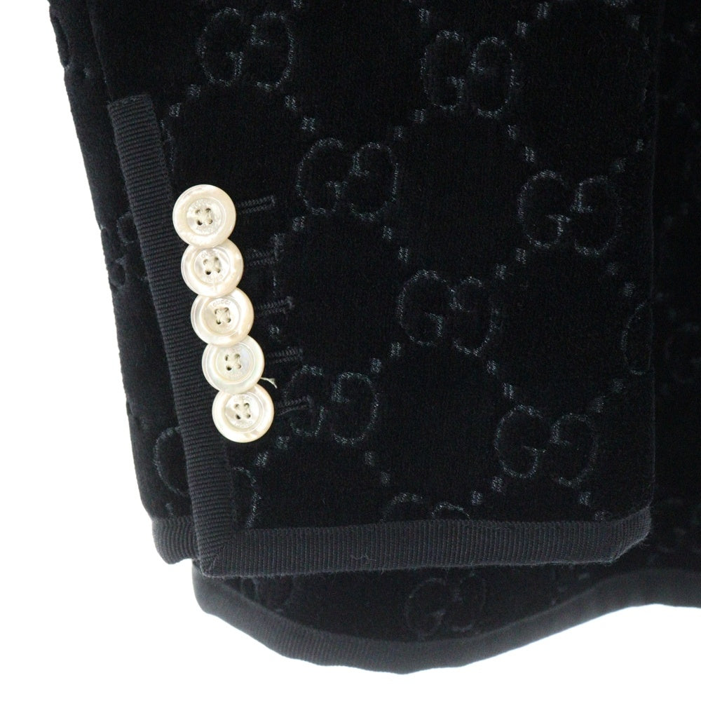GUCCI(グッチ) GG スプリーム ベルベット テーパード ジャケット ブラック 522513 Z402L