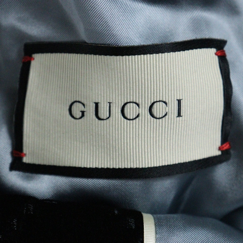 GUCCI(グッチ) GG スプリーム ベルベット テーパード ジャケット ブラック 522513 Z402L