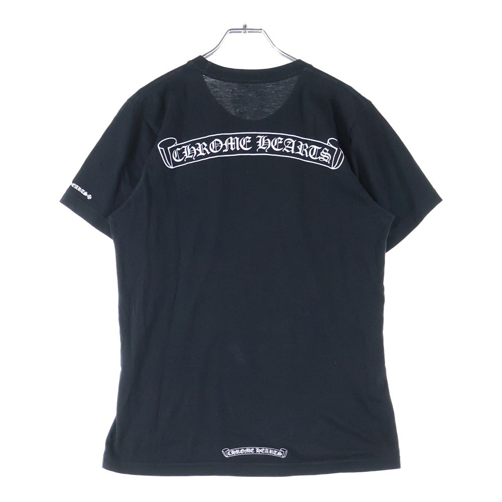 CHROME HEARTS(クロムハーツ) CH S/S TEE スクロールラベルプリント 半袖Tシャツカットソー ブラック