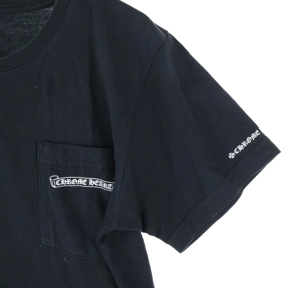 CHROME HEARTS(クロムハーツ) CH S/S TEE スクロールラベルプリント 半袖Tシャツカットソー ブラック