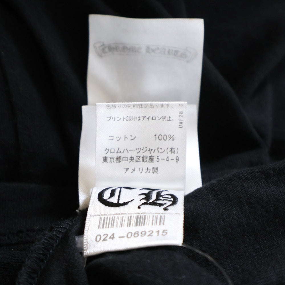 CHROME HEARTS(クロムハーツ) CH S/S TEE スクロールラベルプリント 半袖Tシャツカットソー ブラック