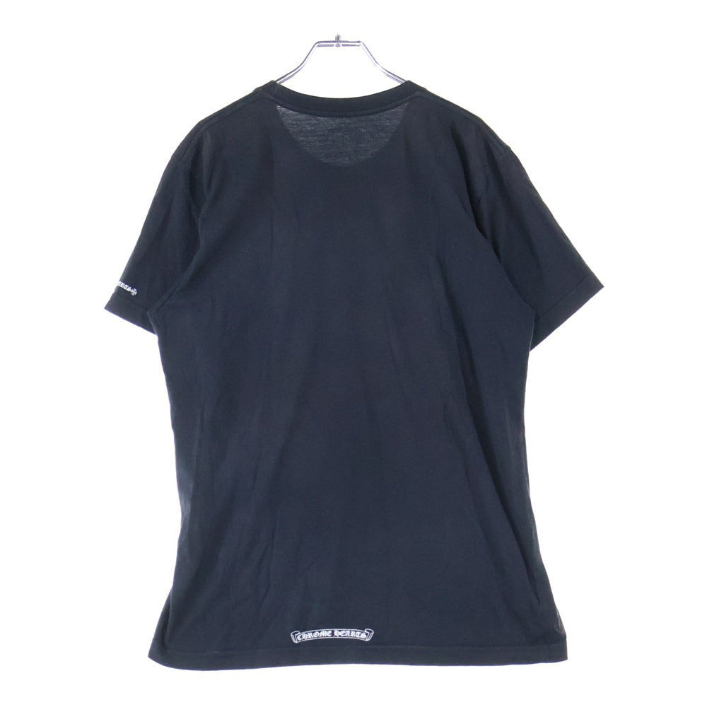 CHROME HEARTS(クロムハーツ) Neck Logo S/S TEE ネック ロゴ プリント半袖Tシャツ ブラック