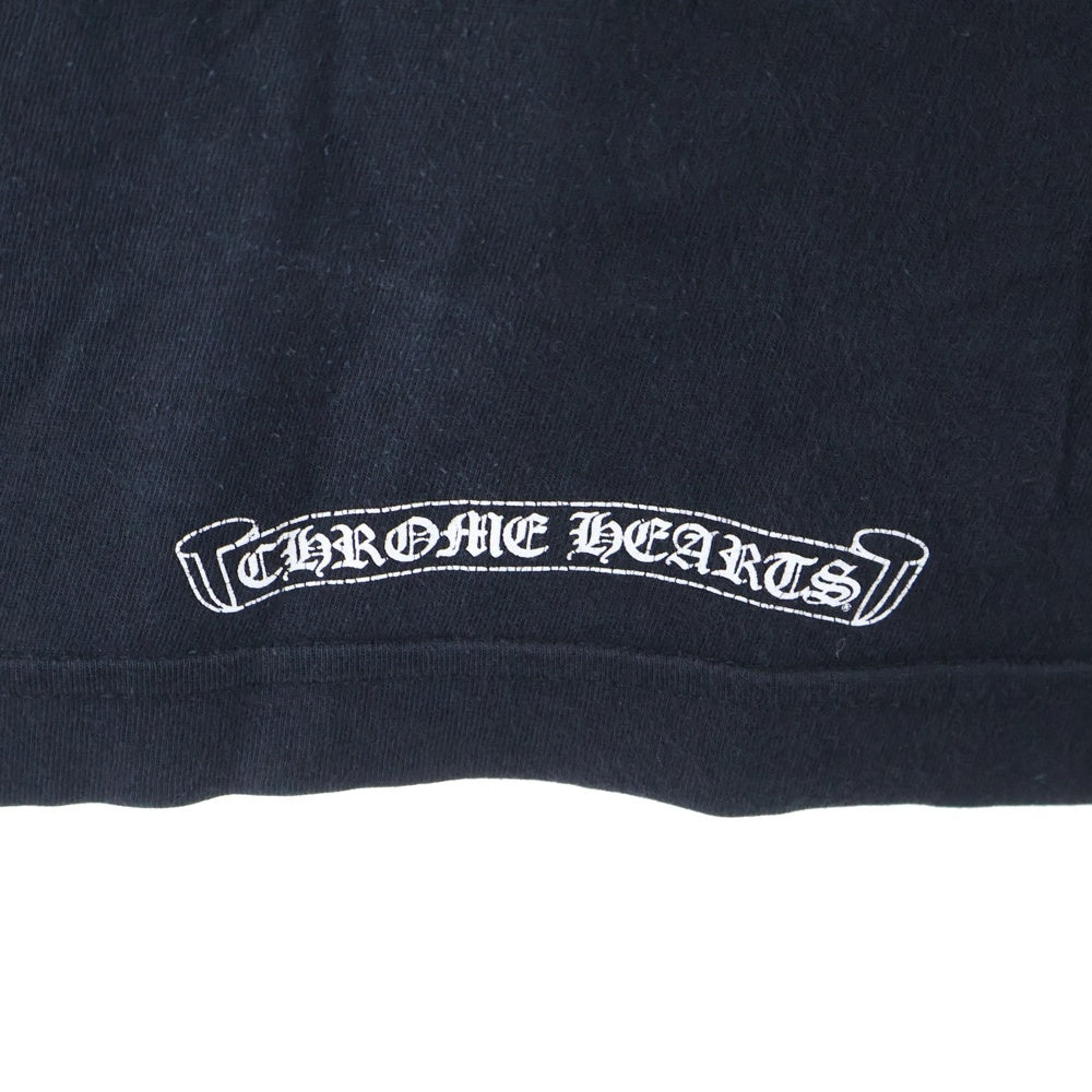 CHROME HEARTS(クロムハーツ) Neck Logo S/S TEE ネック ロゴ プリント半袖Tシャツ ブラック