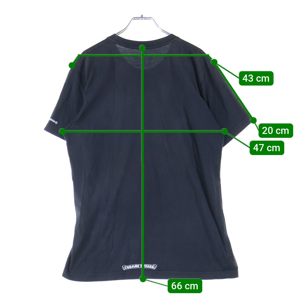 CHROME HEARTS(クロムハーツ) Neck Logo S/S TEE ネック ロゴ プリント半袖Tシャツ ブラック