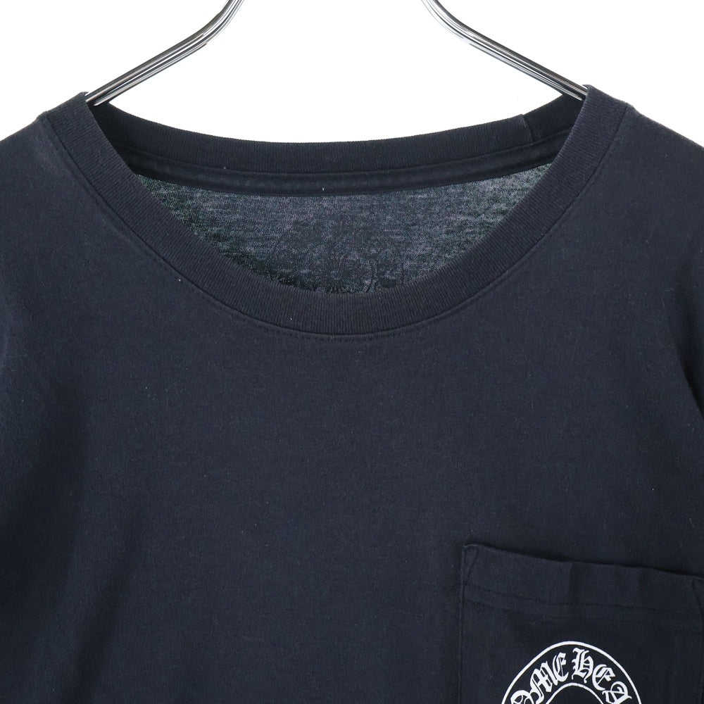 美品　CHROME HEARTS フローラル　ホースシュー　長袖カットソー CHROME HEARTS(クロムハーツ) FLRL CRS HORSESHOE L/S バック