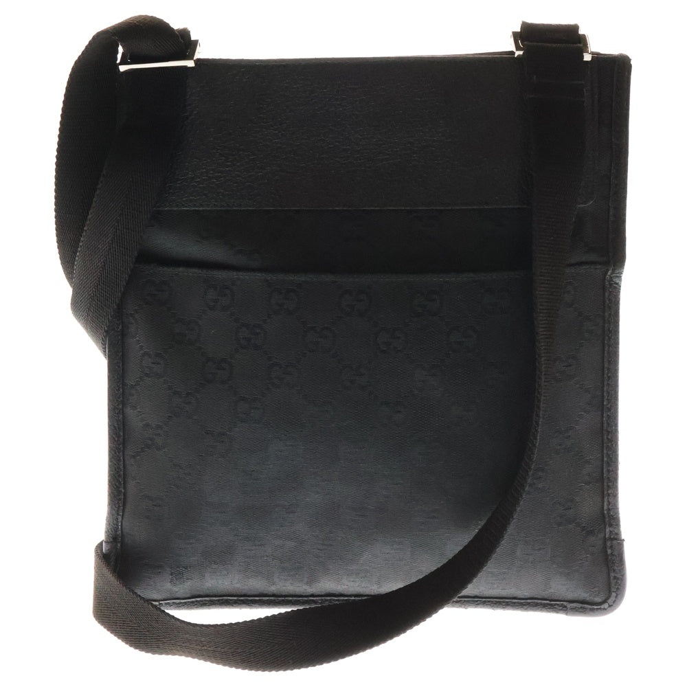 GUCCI(グッチ) GGキャンバス レザーキャンバス ショルダーバッグ ブラック 27639