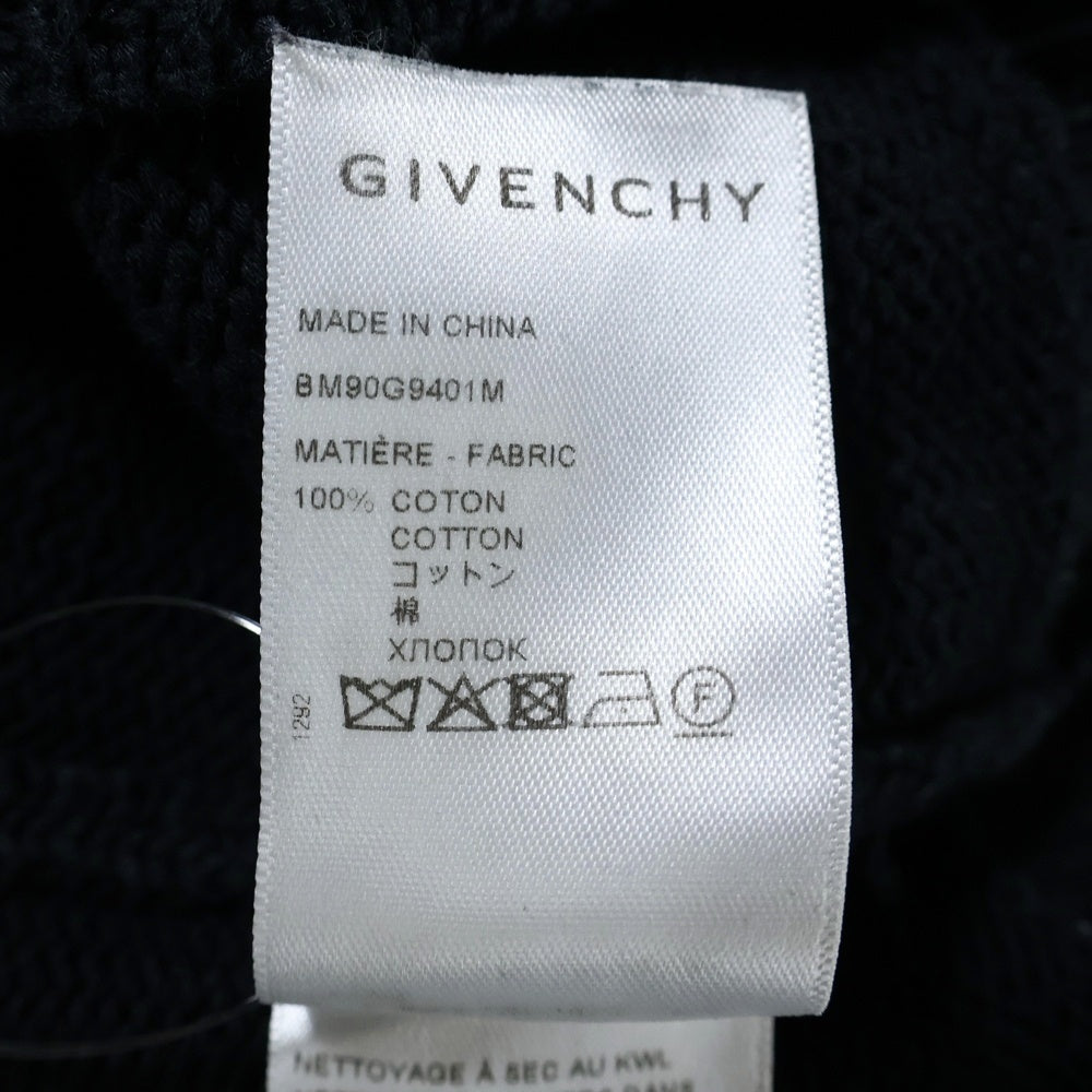 GIVENCHY(ジバンシィ) 22AW 4G ロゴ刺繍 コットン長袖セーター ブラック BM90G9401M