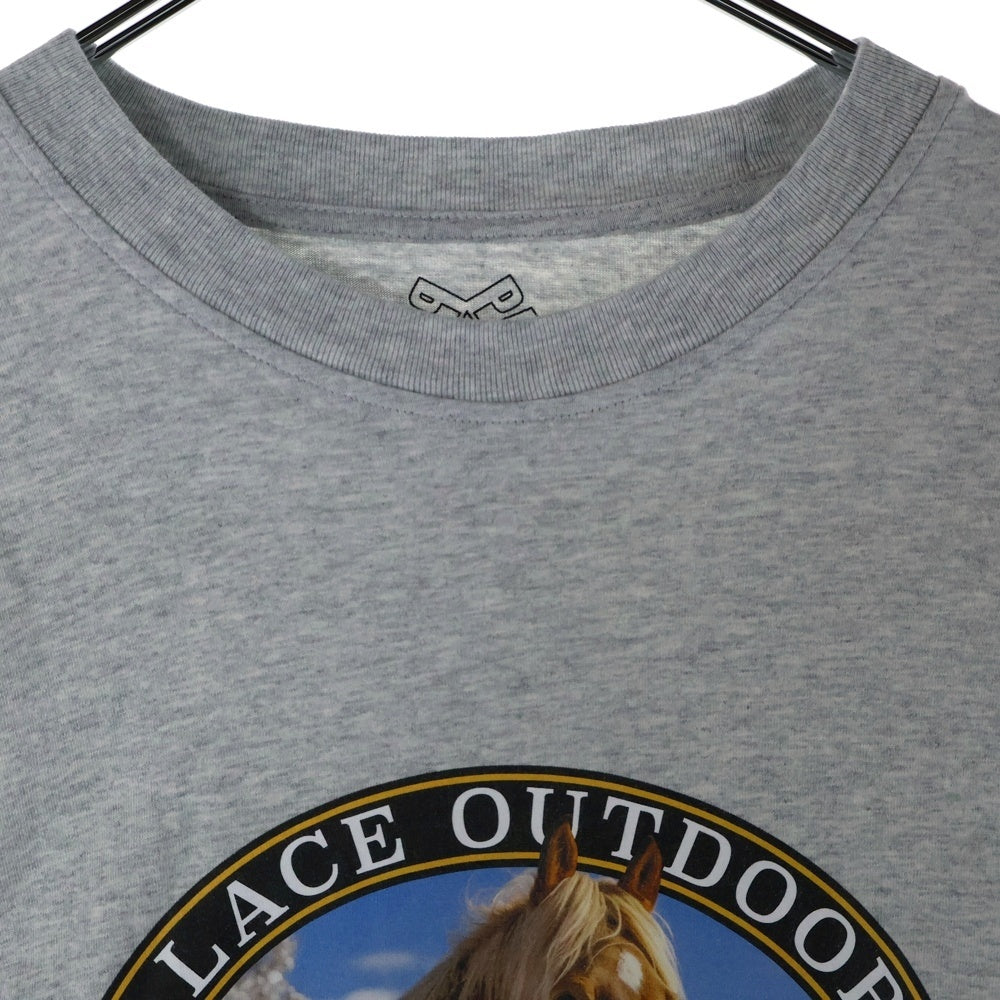 Palace Skateboards(パレススケートボーズ) EQUESTRIAN T-SHIRT フロント プリント 半袖Tシャツ カットソー グレー