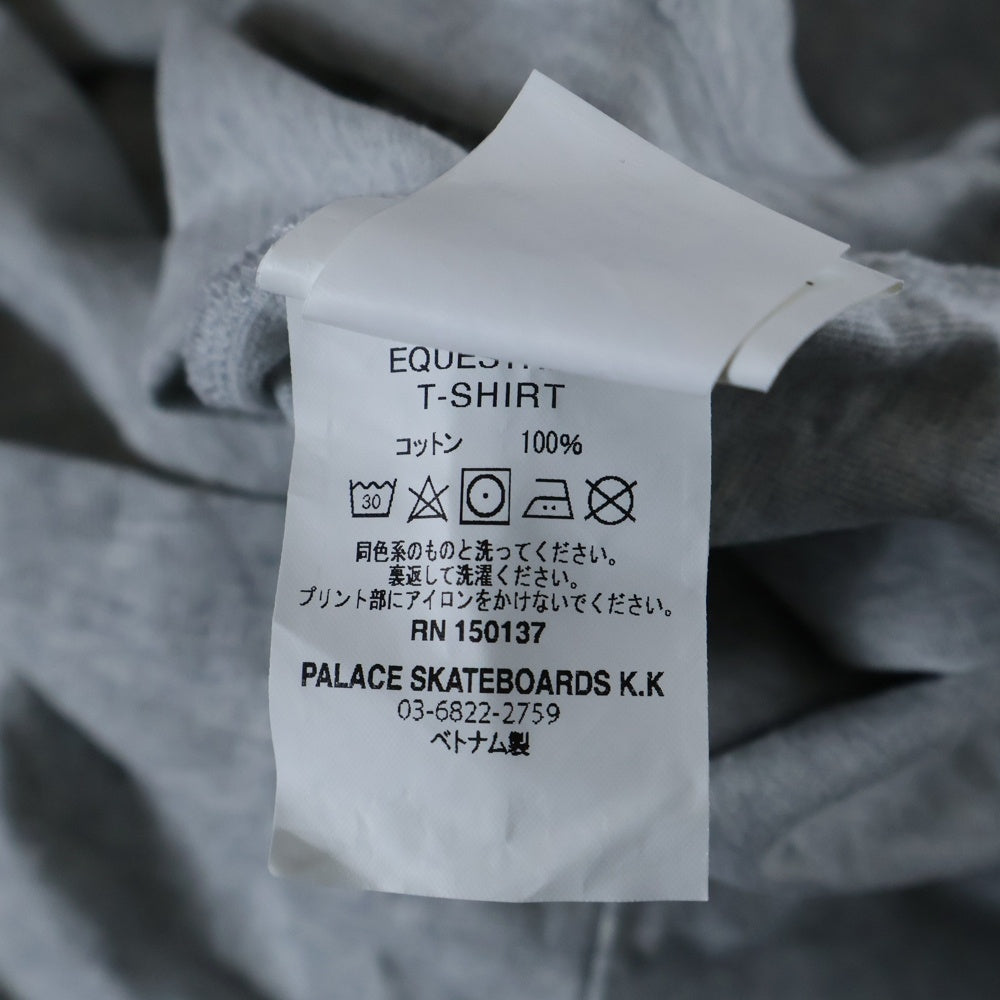 Palace Skateboards(パレススケートボーズ) EQUESTRIAN T-SHIRT フロント プリント 半袖Tシャツ カットソー グレー