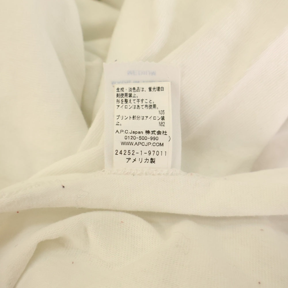 A.P.C(アーペーセー) ×BRAIN DEAD ブレインデッド フロントプリント半袖Tシャツ カットソー ホワイト