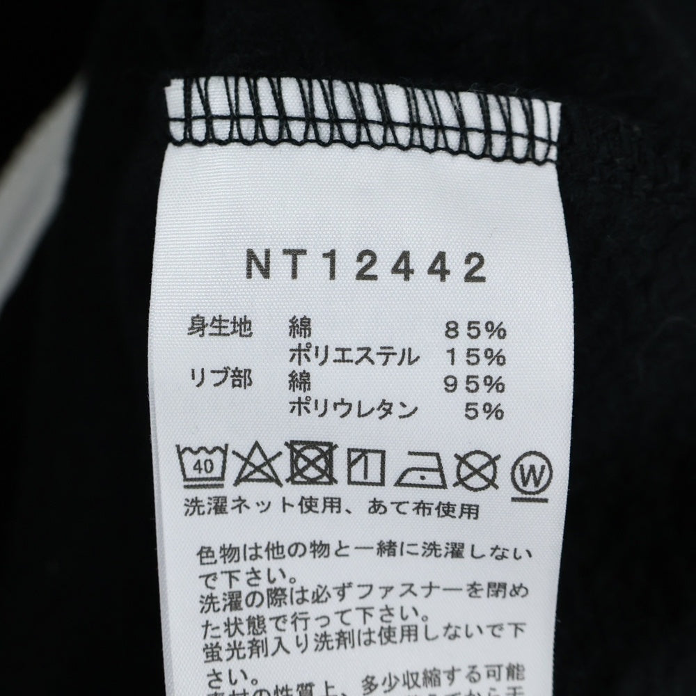 THE NORTH FACE(ザノースフェイス) フロントロゴ刺繍 ジップアップ パーカー ブラック NT12442