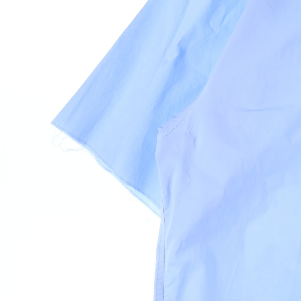 MM6 Maison Margiela(エムエムシックスメゾンマルジェラ) フロントペイントロゴ 半袖シャツ ブルー SH2DR0004