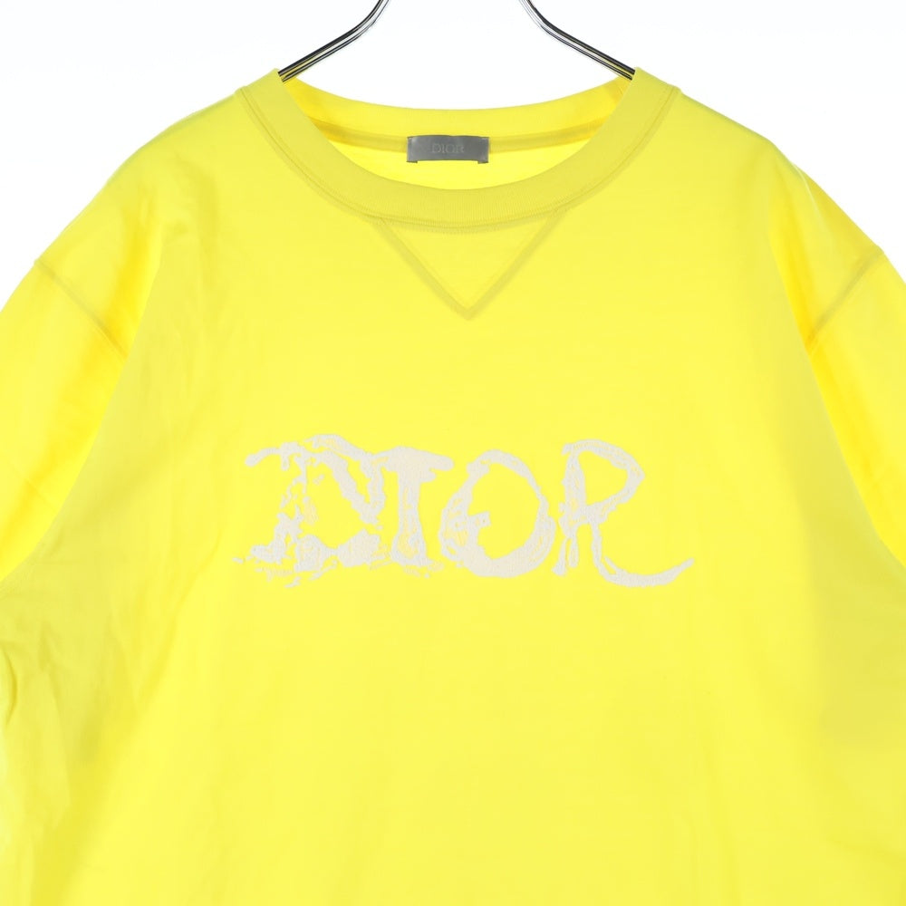 DIOR(ディオール) 21AW ×Peter Doig Logo Tee ピータードイグ フロントロゴ刺繍 半袖Tシャツ イエロー 143J685C0677