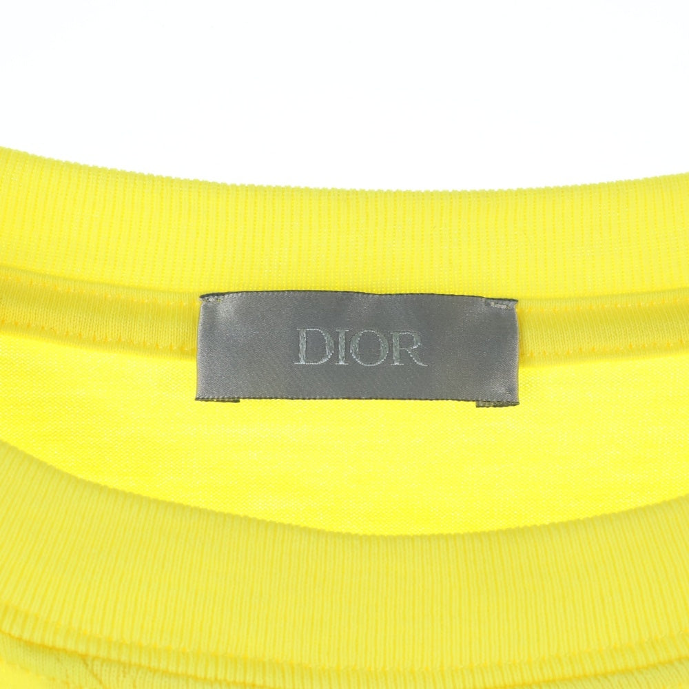 DIOR(ディオール) 21AW ×Peter Doig Logo Tee ピータードイグ フロントロゴ刺繍 半袖Tシャツ イエロー 143J685C0677