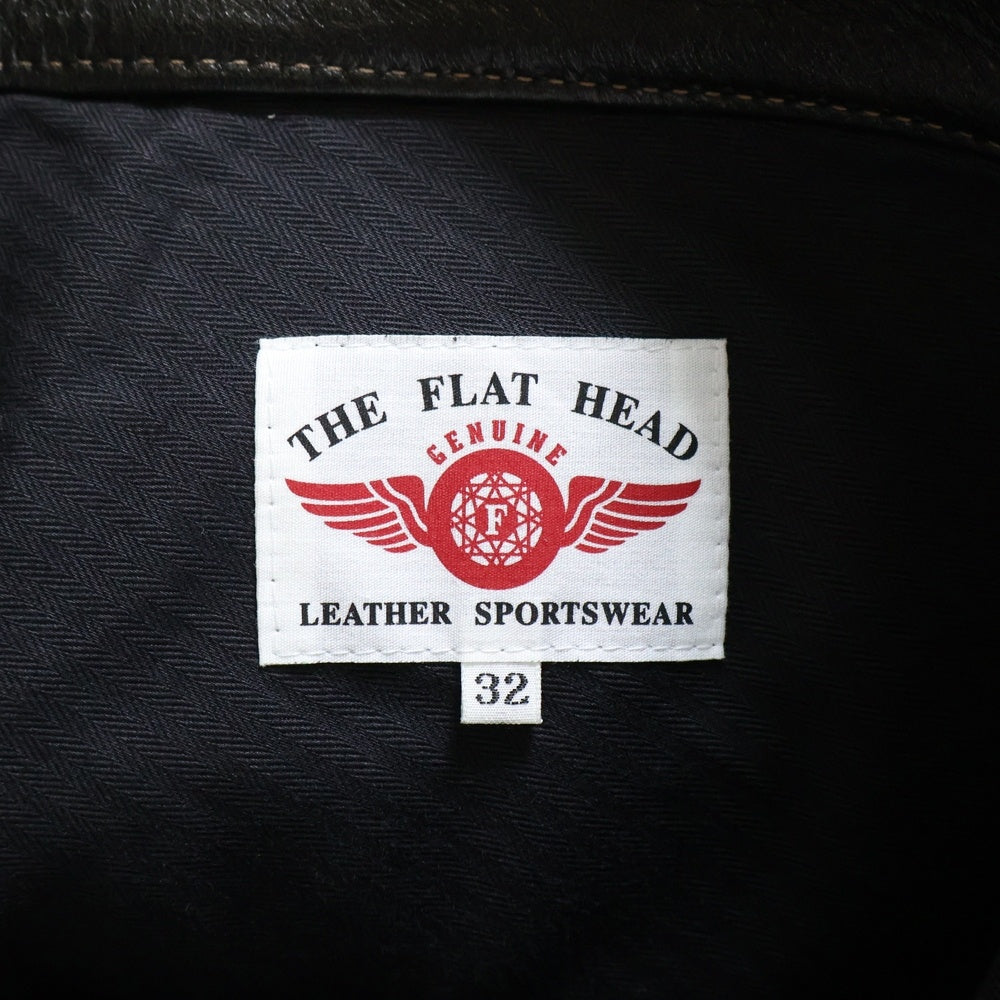 THE FLAT HEAD(フラットヘッド) 3005DC ディアスキン ヘビーオンス 鹿革 レザーパンツ ブラック