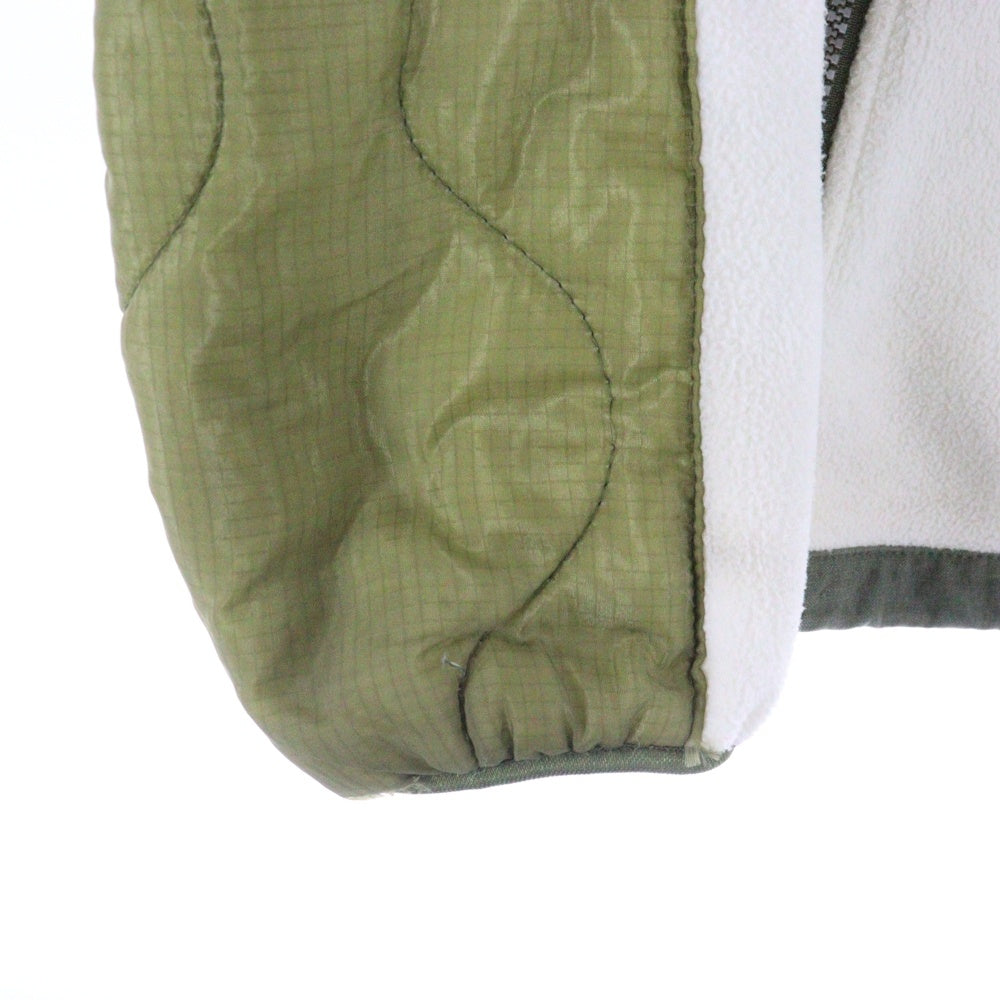 READY MADE(レディメイド) 20AW ジップアップ フリースジャケット ライナー切替 ブルゾン カーキ/ホワイト RE-P0-WH-00-00-110