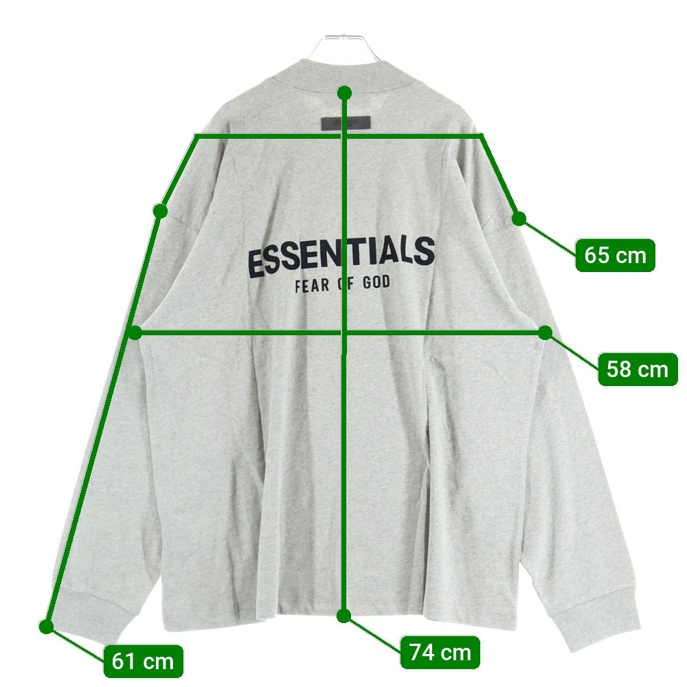 FEAR OF GOD ESSENTIALS(フィアオブゴッド エッセンシャルズ) L/S T-SHIRT フェルトロゴ 長袖Tシャツ ロンT グレー