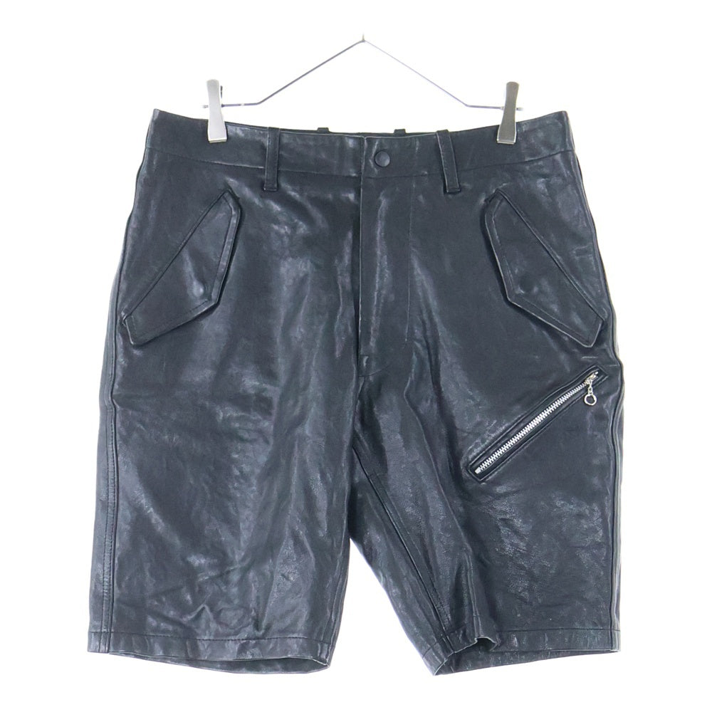 SCHOTT(ショット) ワンスター ラムレザーショーツ ハーフパンツ ブラック