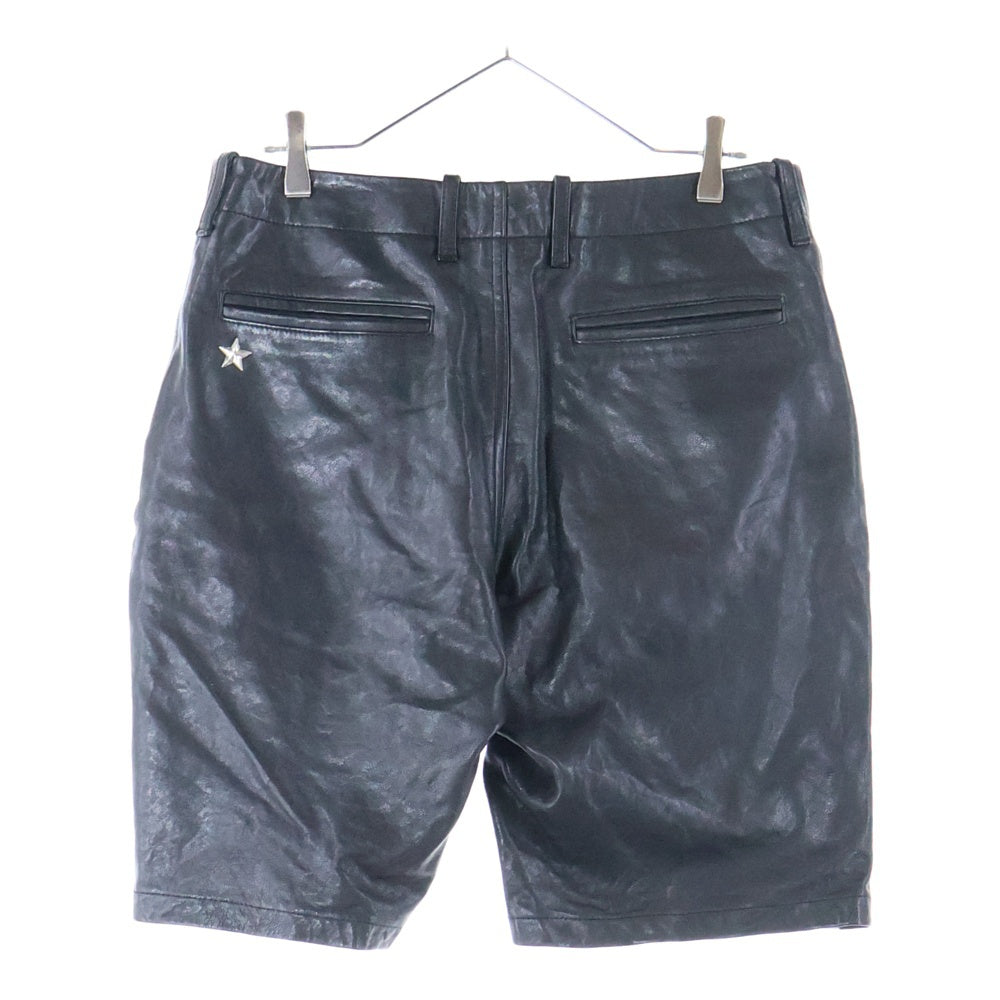 SCHOTT(ショット) ワンスター ラムレザーショーツ ハーフパンツ ブラック