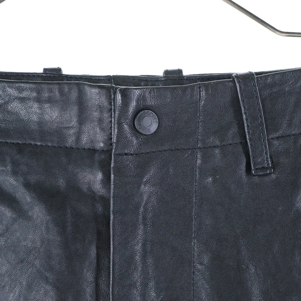 SCHOTT(ショット) ワンスター ラムレザーショーツ ハーフパンツ ブラック