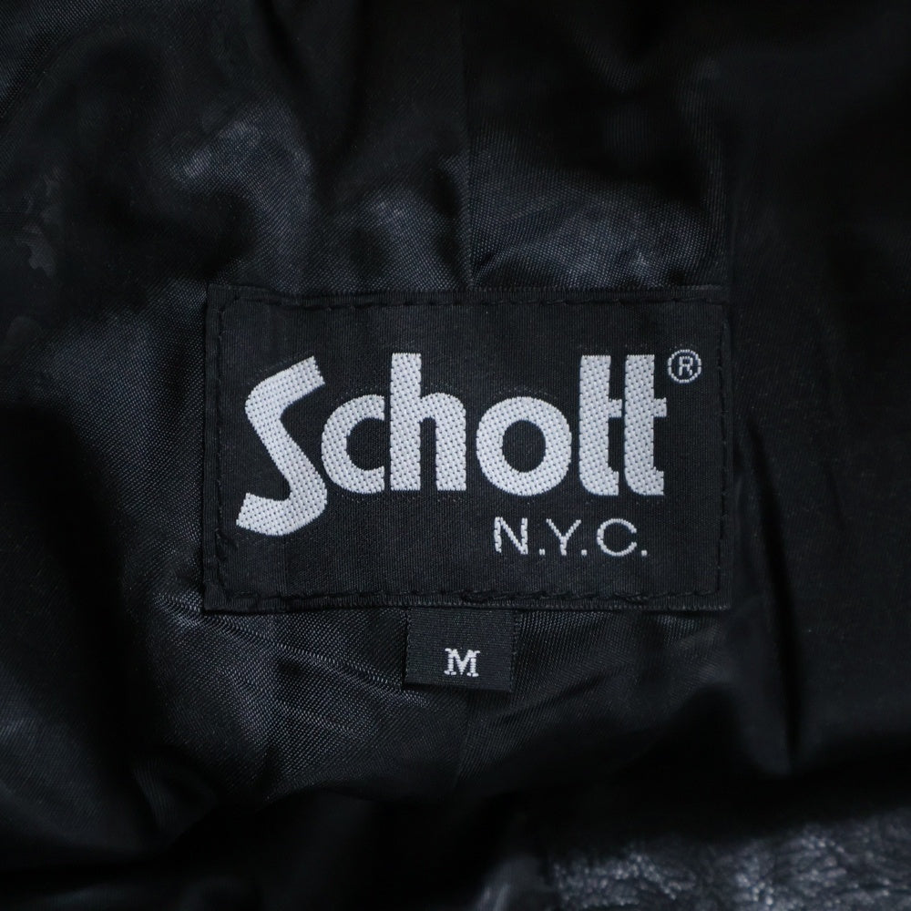 SCHOTT(ショット) ワンスター ラムレザーショーツ ハーフパンツ ブラック