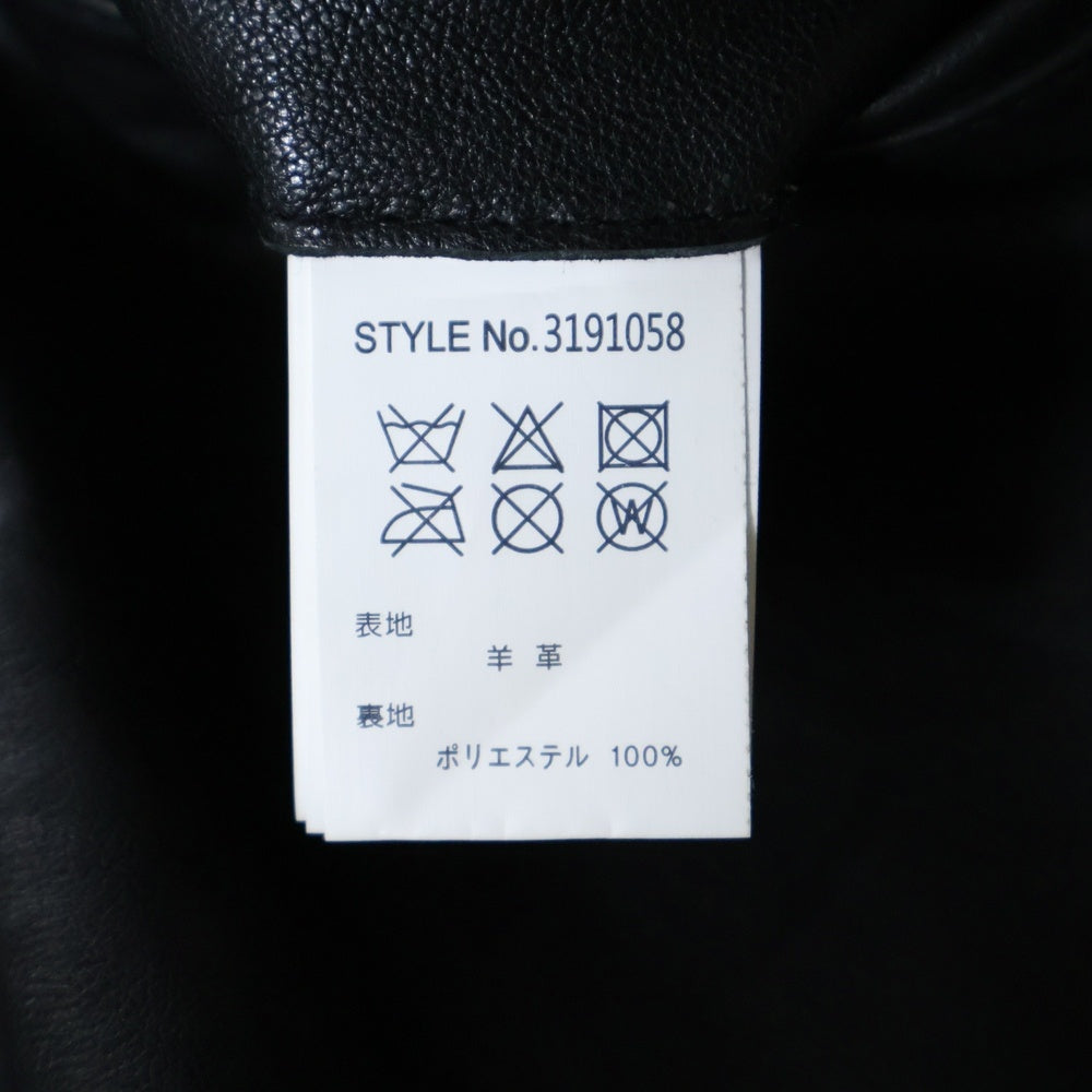 SCHOTT(ショット) ワンスター ラムレザーショーツ ハーフパンツ ブラック