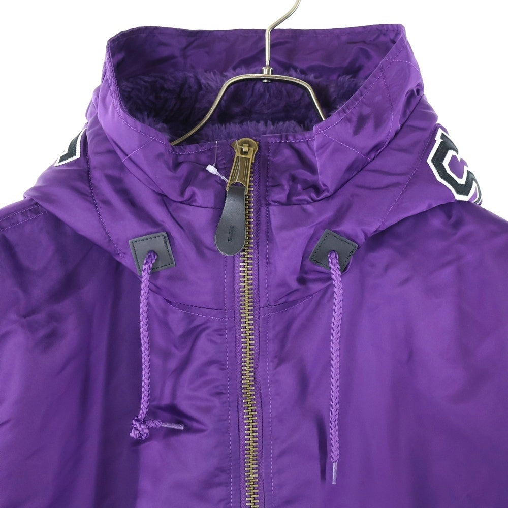 SUPREME(シュプリーム) 21AW Hooded MA-1 ジップアップ フード付き ジャケット ブルゾン パープル