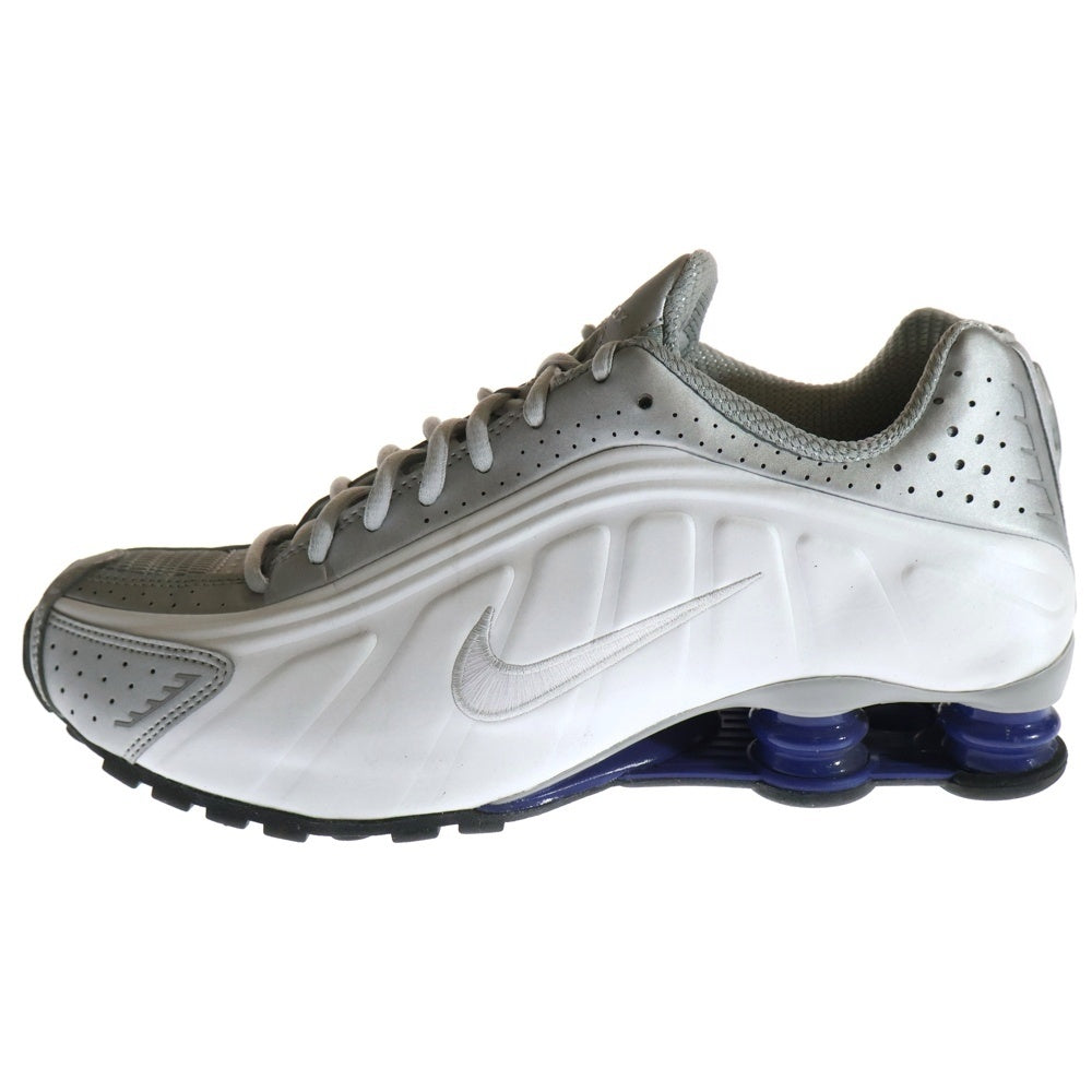 NIKE(ナイキ) SHOX R4 Metallic Silver ショックス ローカットスニーカー メタリックシルバー シルバー/ホワイト/ブルー US9.5/27.5cm HQ1988-102