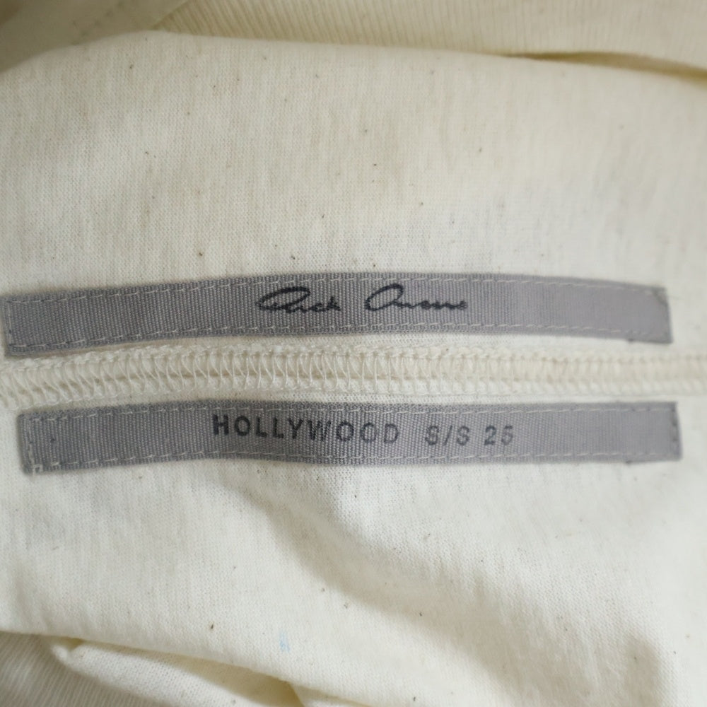 Rick Owens(リックオウエンス) 25SS JUMBO SS フロントプリント半袖Tシャツ カットソー オフホワイト RR01E5238-JNCP3
