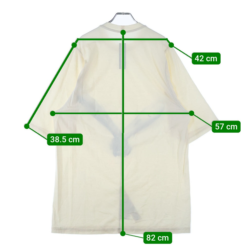 Rick Owens(リックオウエンス) 25SS JUMBO SS フロントプリント半袖Tシャツ カットソー オフホワイト RR01E5238-JNCP3