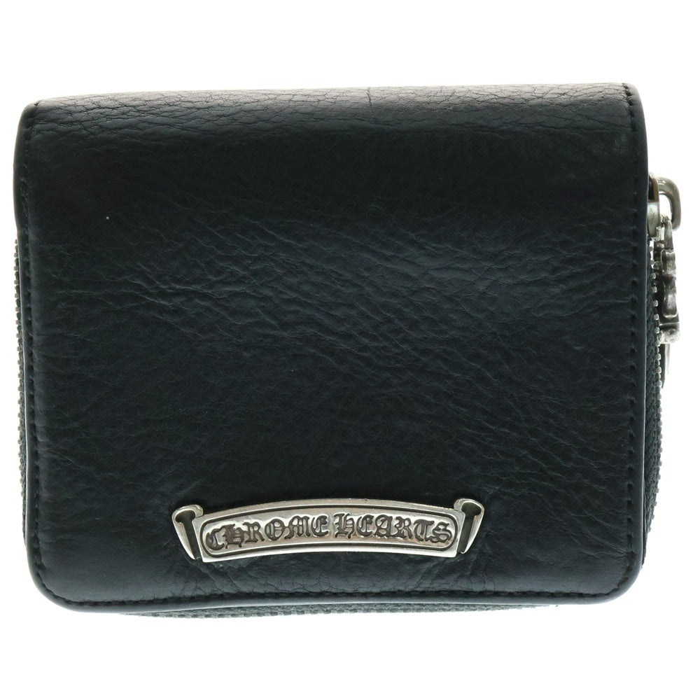 CHROME HEARTS(クロムハーツ) SQ ZIP BILL スクエアジップビル レザーウォレット 財布 ブラック BCA376