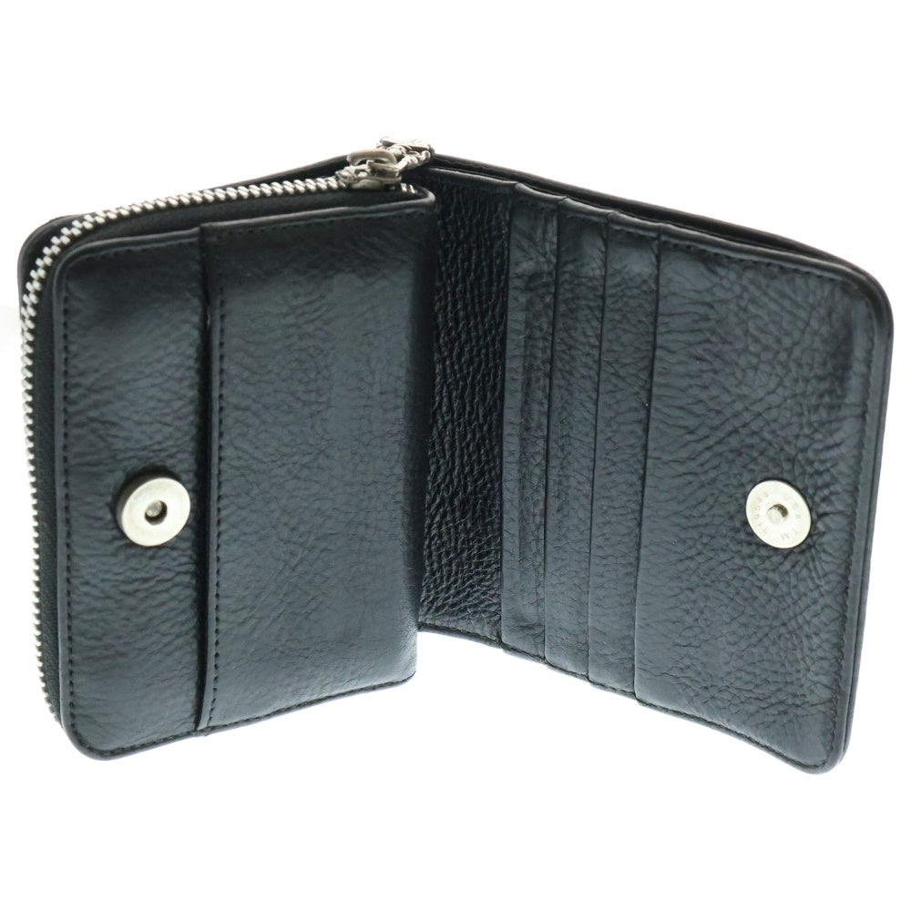 CHROME HEARTS(クロムハーツ) SQ ZIP BILL スクエアジップビル レザーウォレット 財布 ブラック BCA376