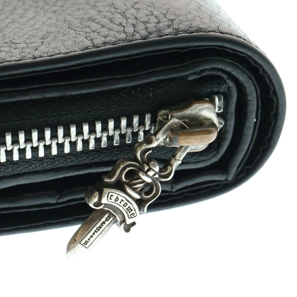CHROME HEARTS(クロムハーツ) SQ ZIP BILL スクエアジップビル レザーウォレット 財布 ブラック BCA376