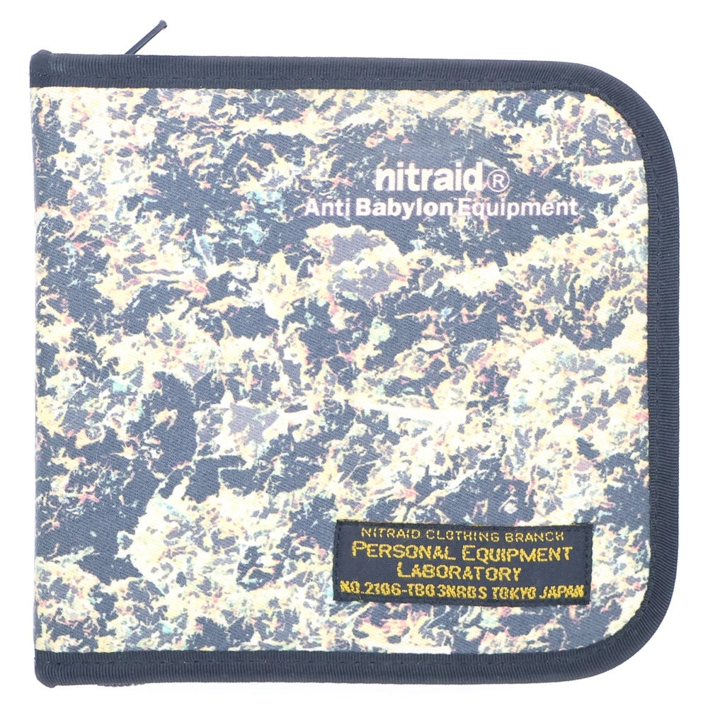 nitraid(ナイトレイド) リアルウィード 総柄 ジップCDケース イエロー