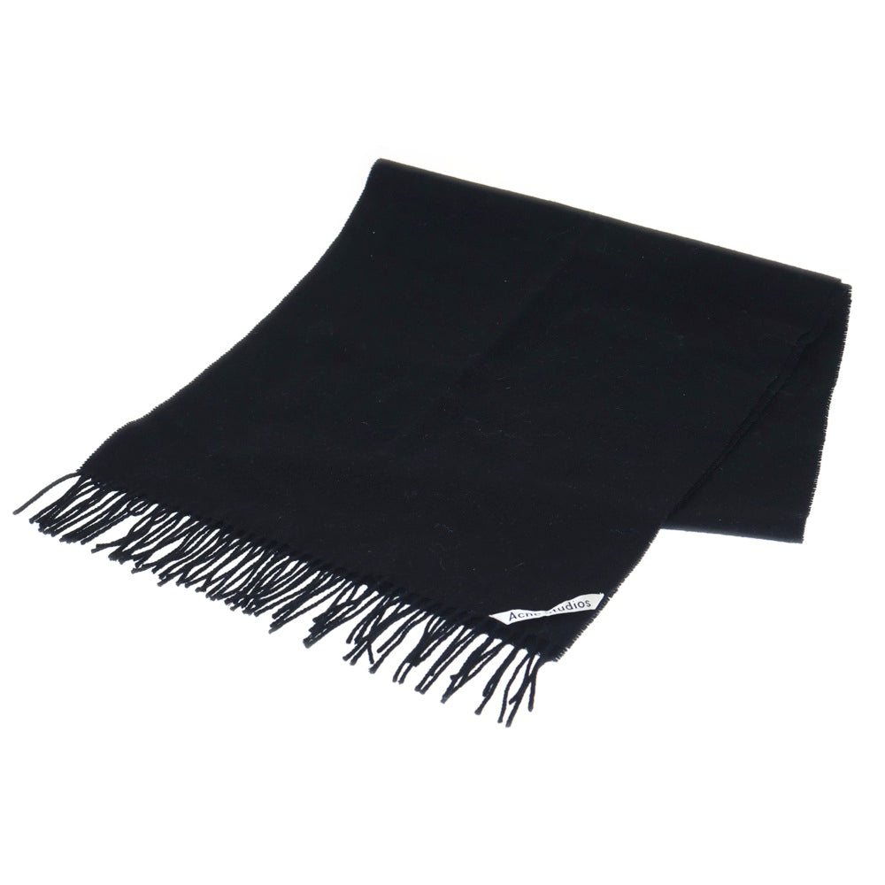 Acne Studios(アクネ ストゥディオズ) フリンジ ウール マフラー ストール ブラック レディース