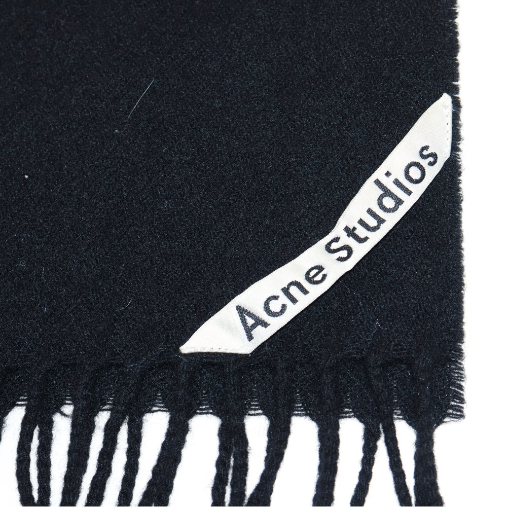 Acne Studios(アクネ ストゥディオズ) フリンジ ウール マフラー ストール ブラック レディース