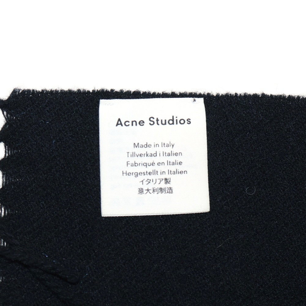 Acne Studios(アクネ ストゥディオズ) フリンジ ウール マフラー ストール ブラック レディース