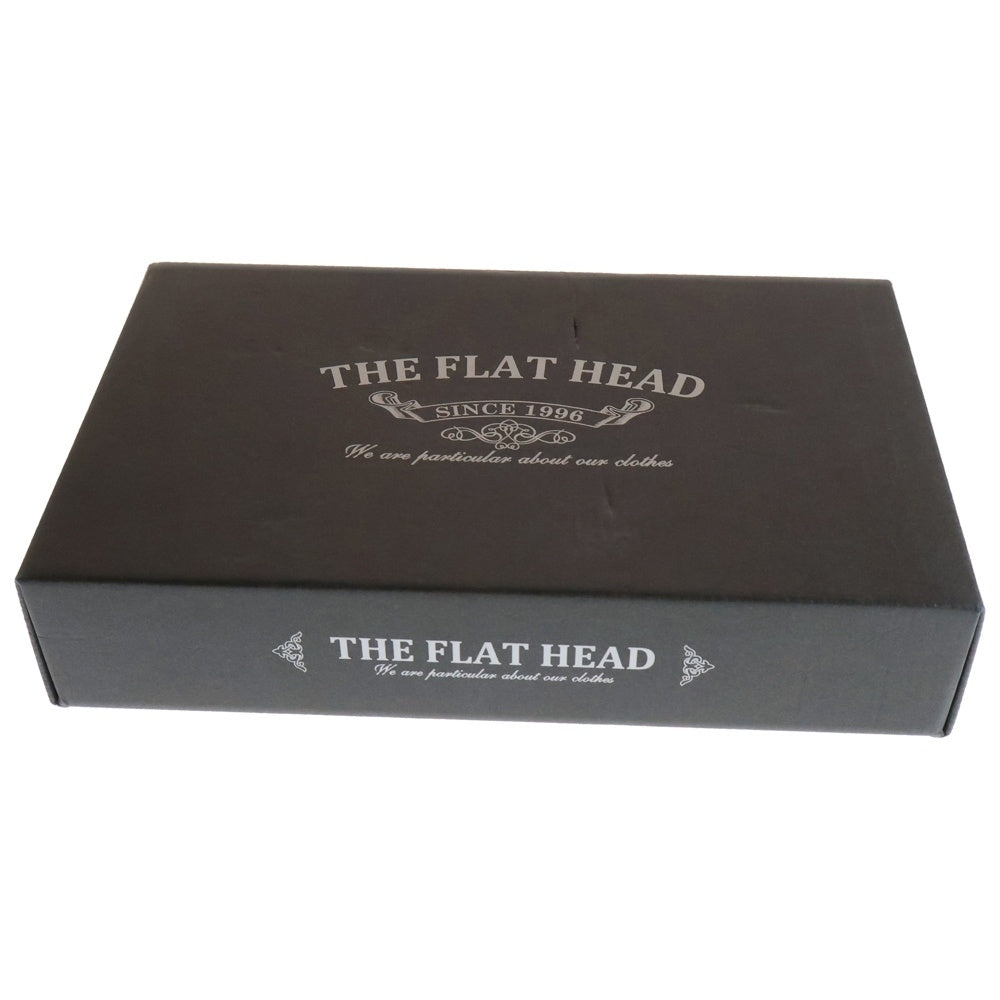 THE FLAT HEAD(フラットヘッド) 多脂革ハーフジップ レザーウォレット 財布 ブラック FH-HZ004
