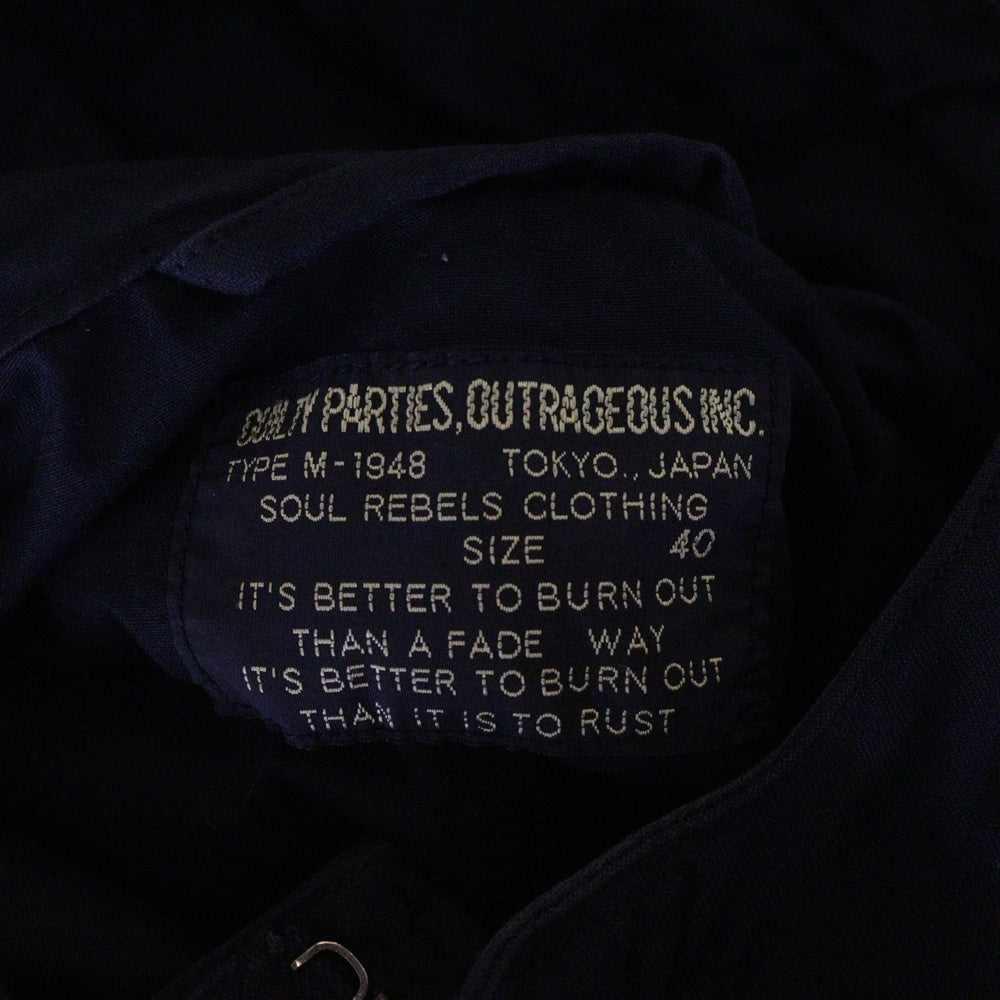 WACKO MARIA(ワコマリア) M-1948 MODS COAT バックロゴプリント モッズコート ブラック