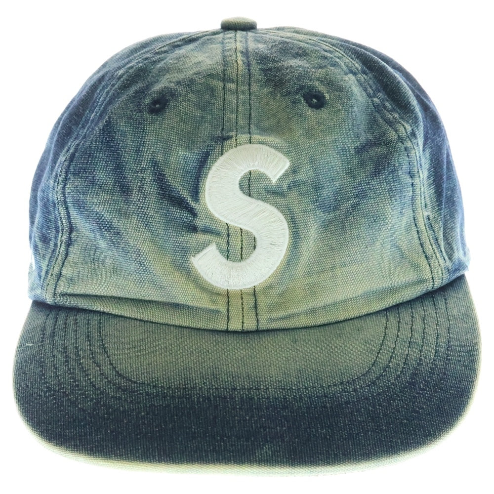 SUPREME(シュプリーム) 25SS Cordura Denim S Logo 6-Panel Bleached Indigo コーデュラデニム Sロゴ6パネルキャップ インディゴ