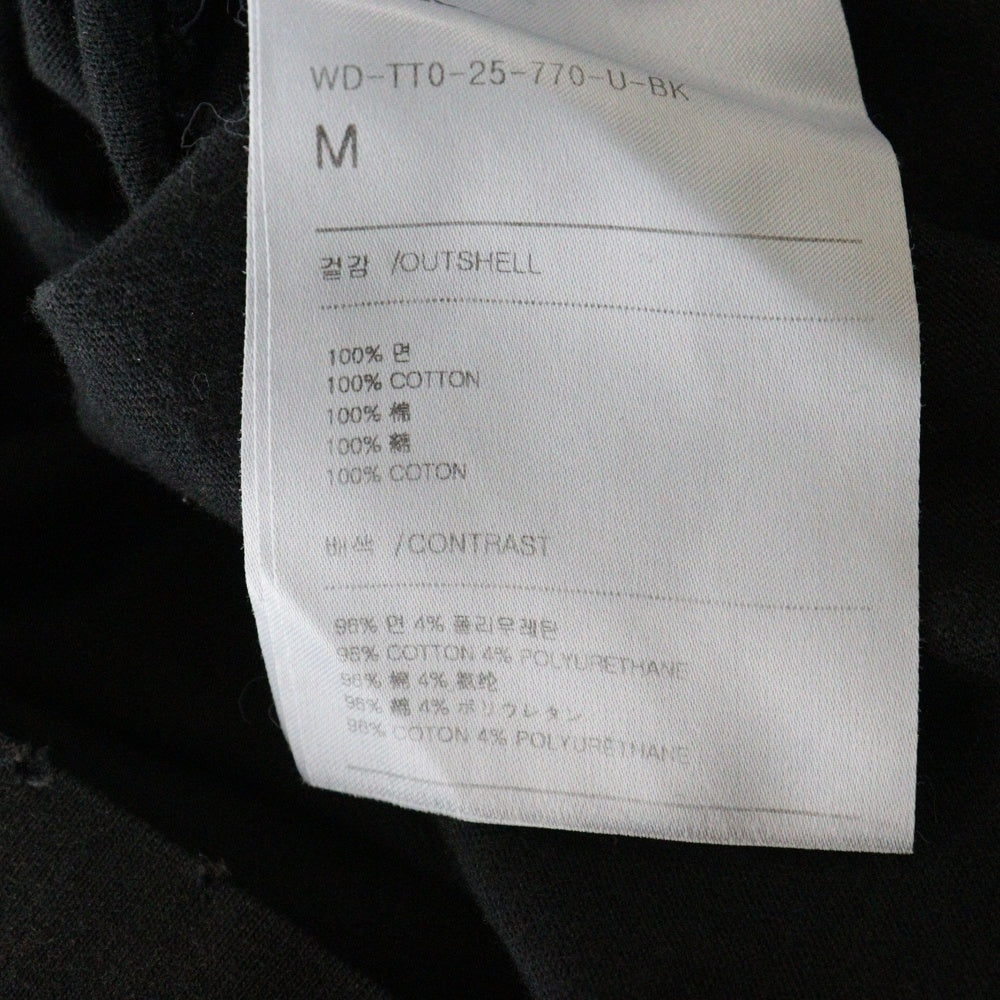 we11done(ウェルダン) PIERCING DETAIL T-SHIRT ピアス デザイン ダメージ加工 半袖Tシャツ カットソー ブラック