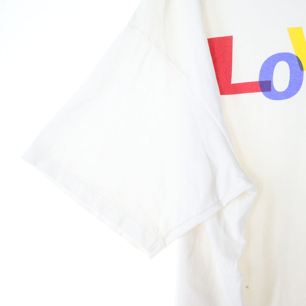 SAINT MICHAEL(セントマイケル) LOVE SONG TEE ラブソング プリント 半袖Tシャツ カットソー ホワイト
