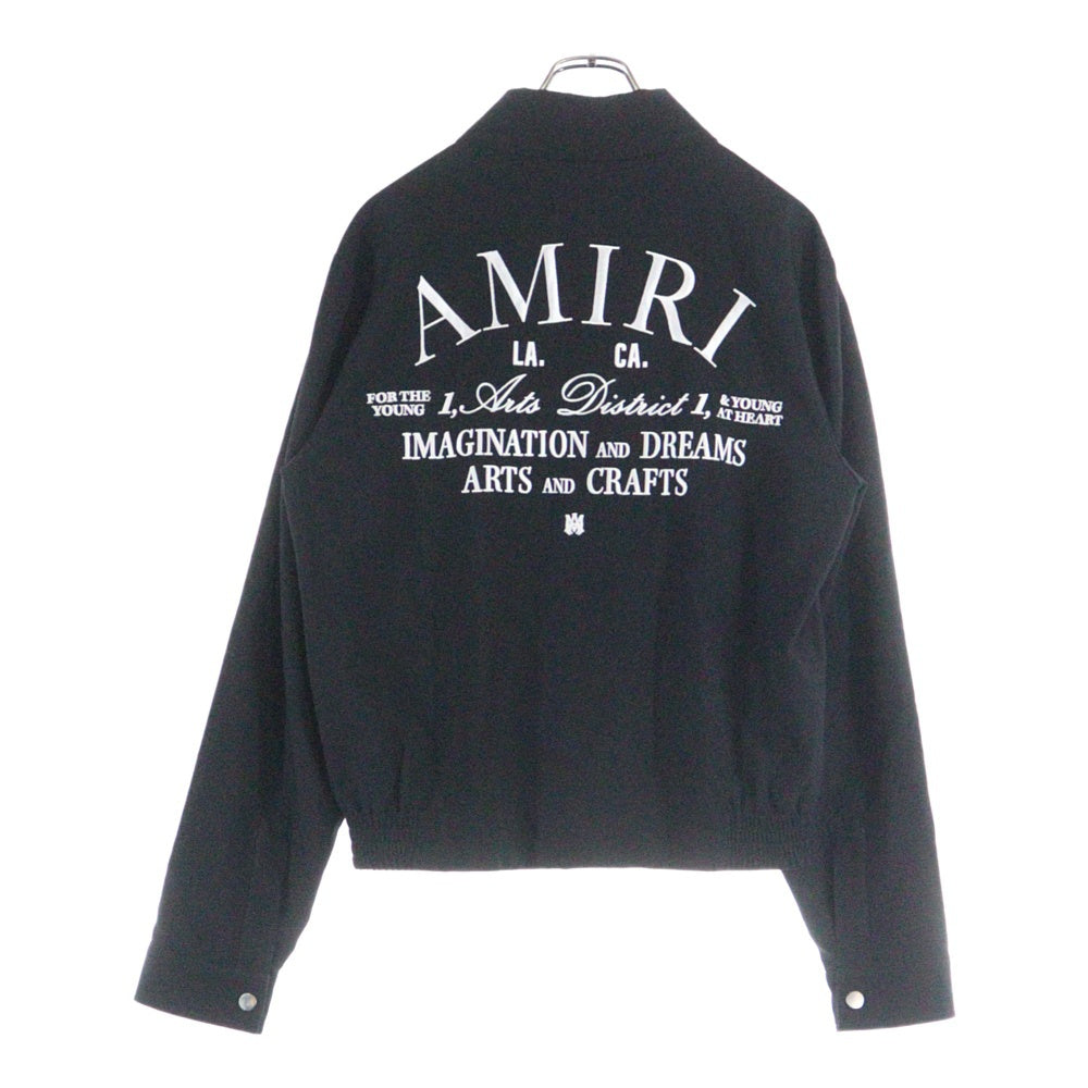 AMIRI(アミリ) Arts District Jacket エンブロイダリーロゴ刺繍 ジップアップジャケット ブルゾン ブラック