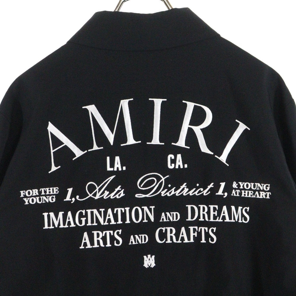 AMIRI(アミリ) Arts District Jacket エンブロイダリーロゴ刺繍 ジップアップジャケット ブルゾン ブラック
