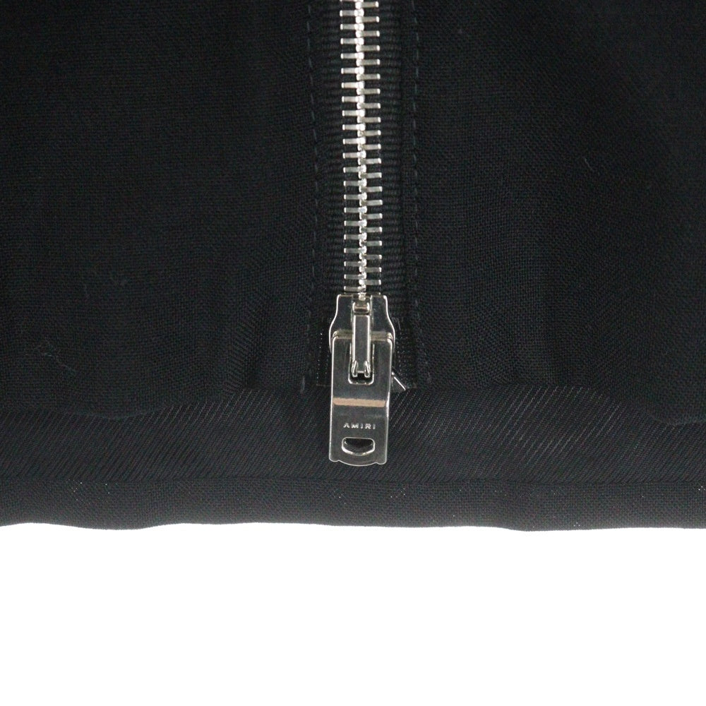AMIRI(アミリ) Arts District Jacket エンブロイダリーロゴ刺繍 ジップアップジャケット ブルゾン ブラック
