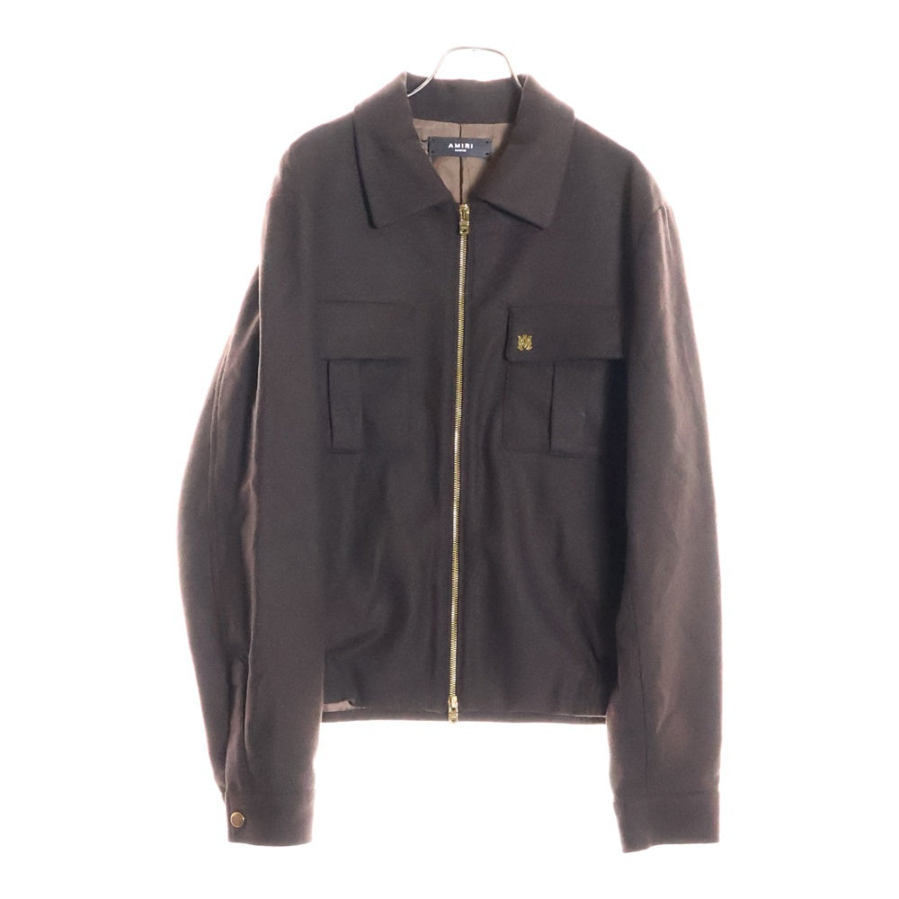 AMIRI(アミリ) WOOL FLANNEL BLOUSON ウールフランネルブルゾン ジップアップジャケット ブラウン SR3BN0012SMRW005