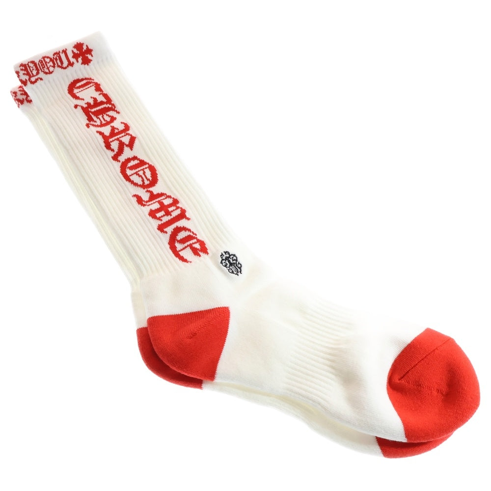 CHROME HEARTS(クロムハーツ) SOCKS OLD ENGLISH オールドイングリッシュ ハイソックス 靴下 レッド