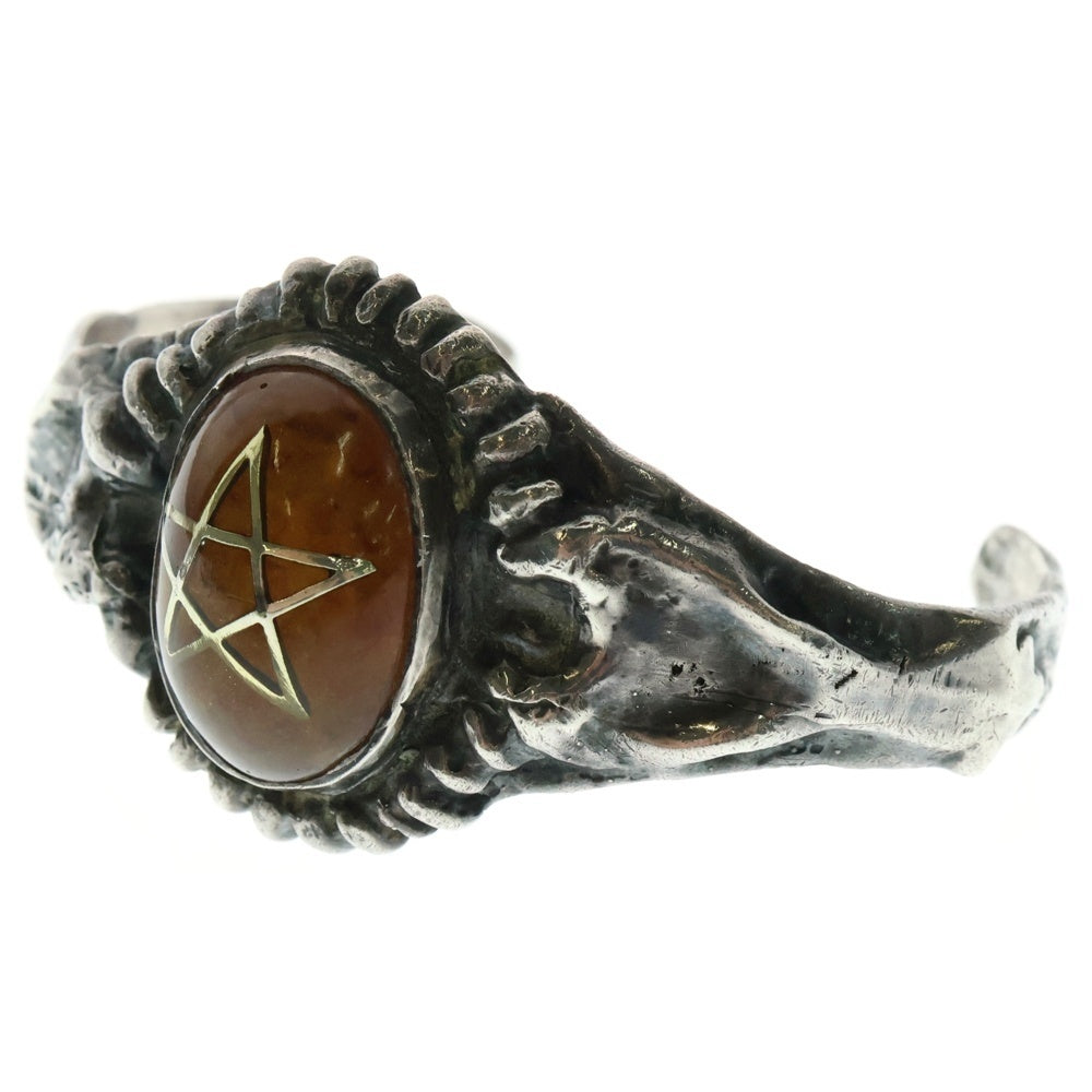 ALEX STREETER(アレックスストリーター) Angel Heart Bracelet エンジェルハート ゴールドスター オリジナルアンバー ブレスレット バングル シルバー